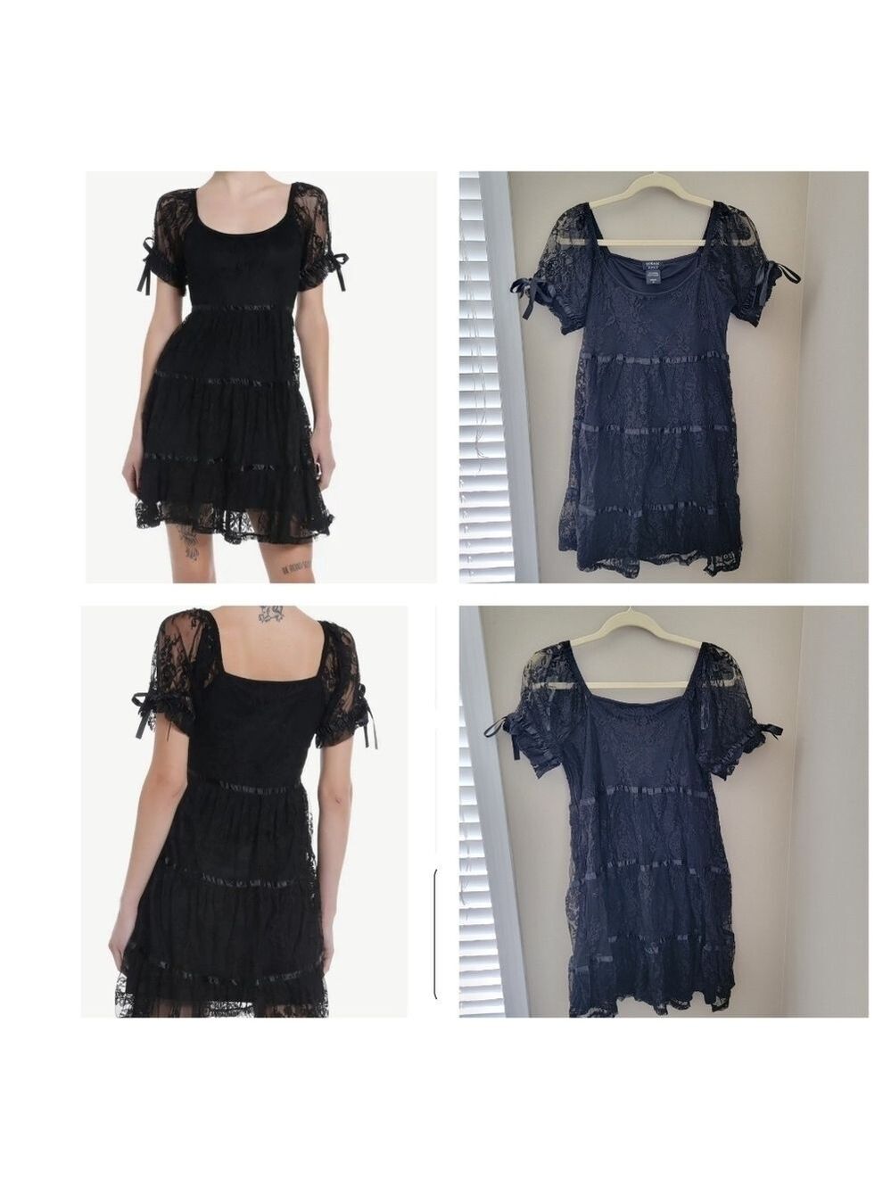 Black Lace Babydoll Dress Hot Topic #1741